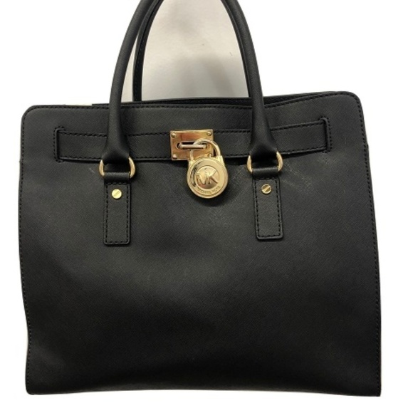 Michael Kors Handbags - Michael Kors - Black Saffiano Leather Hamilton E/W